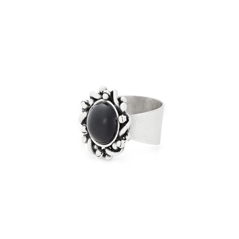 ALEX AND ANI Onyx Cocktail Ring