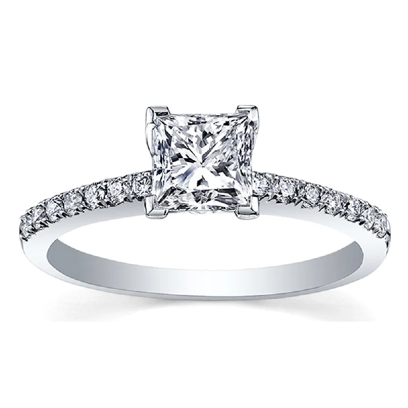 Canadian Accented Princess Diamond Ring