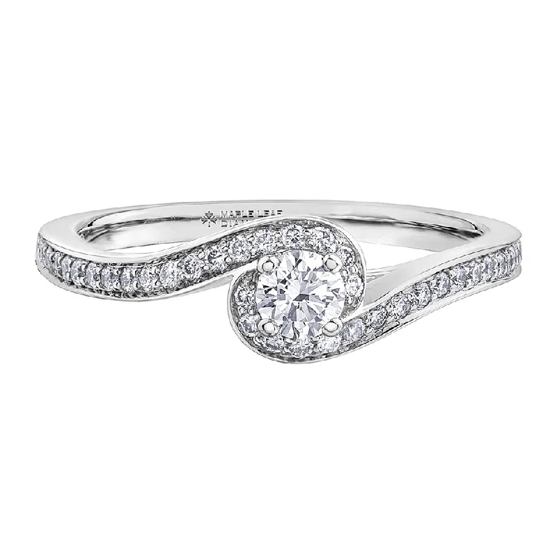 Canadian Curve Bypass Diamond Engagement Ring