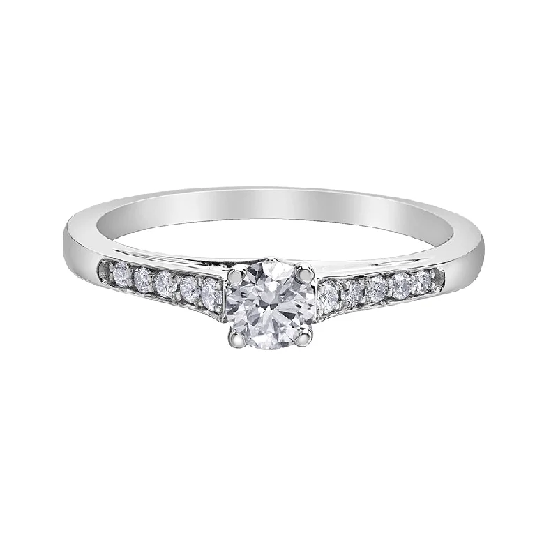 Canadian Diamond Ring with Accented Band