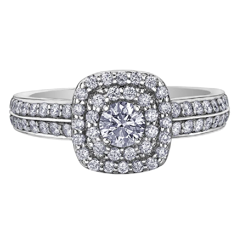 Canadian Double Halo Diamond Ring