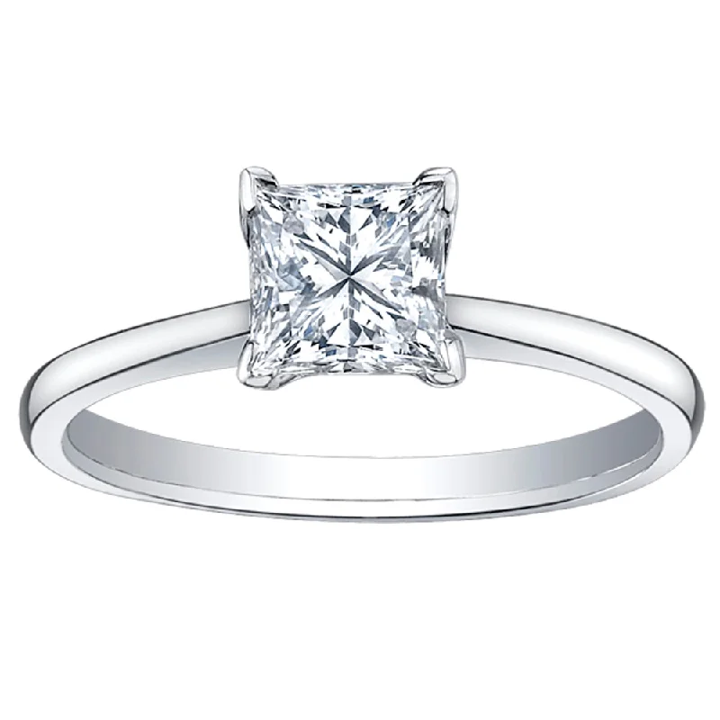 Canadian Princess Cut Solitaire Diamond Ring