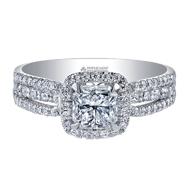 Canadian Radiant Cut Diamond Engagement Ring