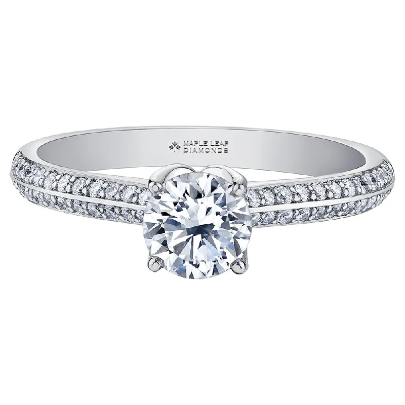 Contemporary Round Canadian Diamond Ring