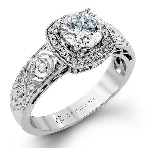 Cubic Zirconia and Diamond Ring