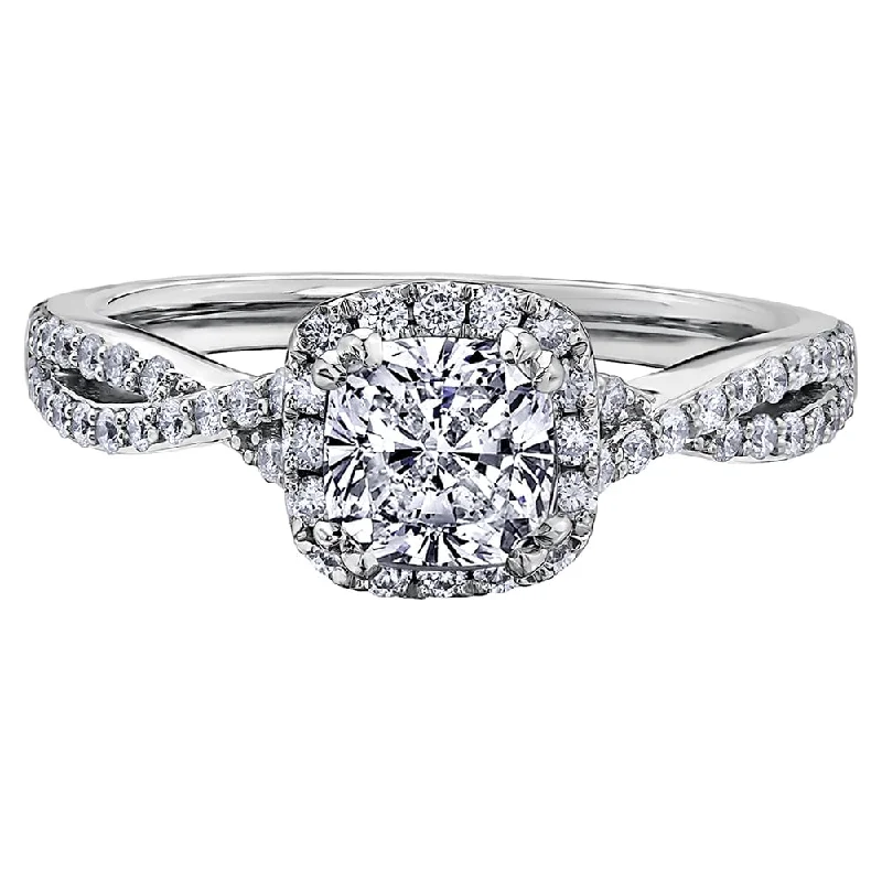 Cushion Cut Canadian Diamond Engagement Ring