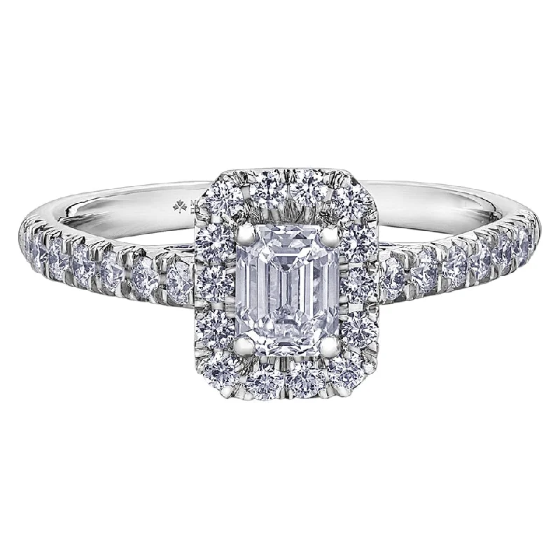 Emerald Cut Canadian Diamond Engagement Ring