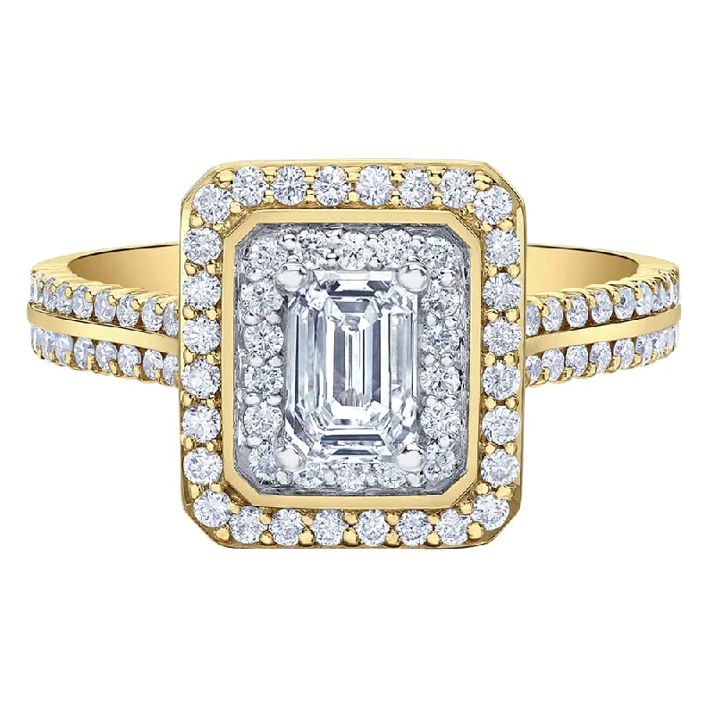 Emerald Cut Canadian Diamond Engagement Ring