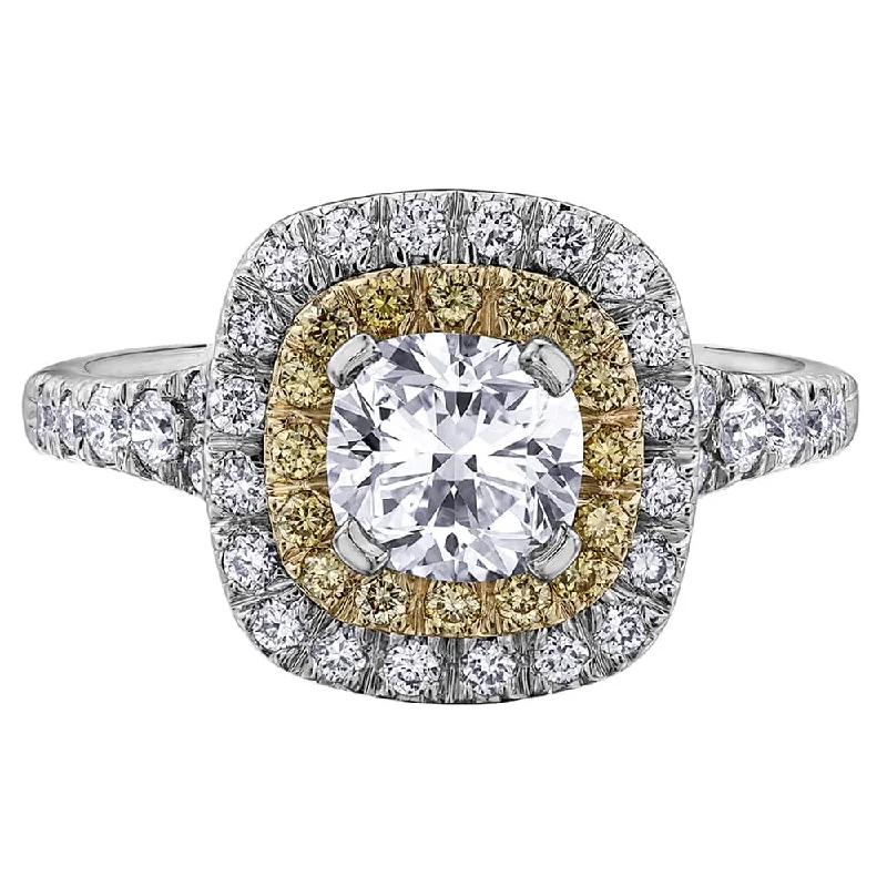 Fancy Yellow and White Canadian Diamond Ring