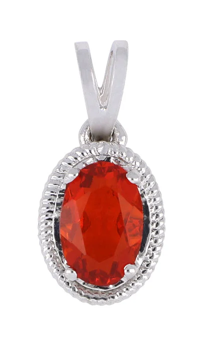 Fire Opal Ladies Pendant (Fire Opal 0.36 cts.)