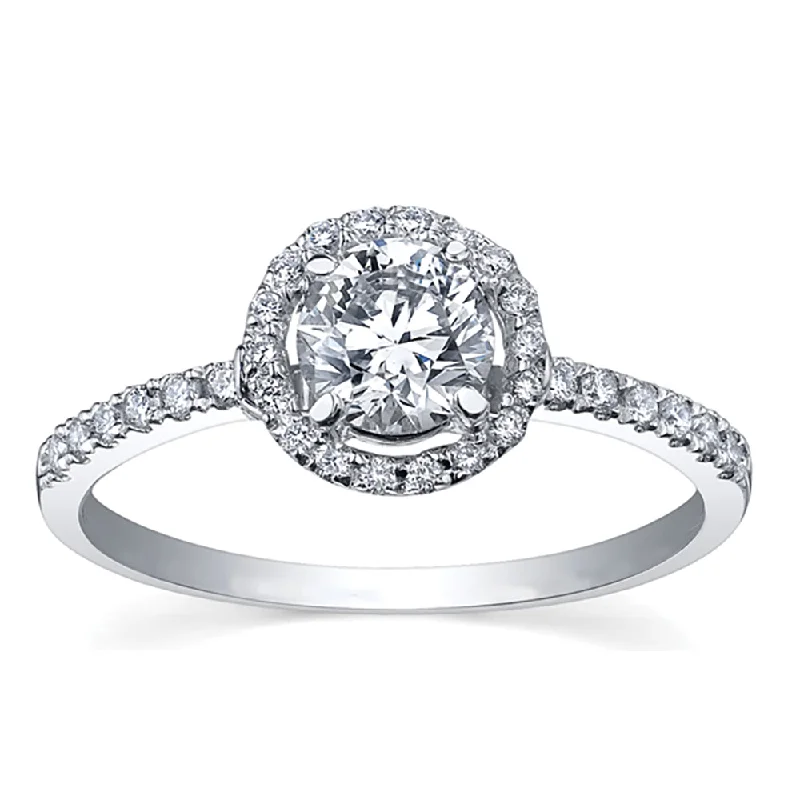 Floating Round Canadian Diamond Engagement Ring