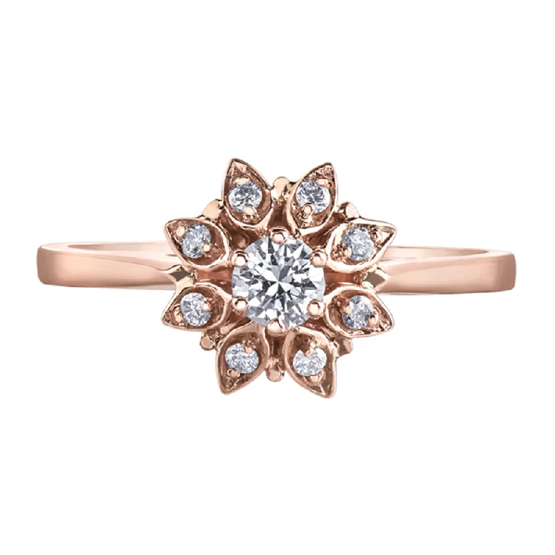 Floral Canadian Diamond Ring