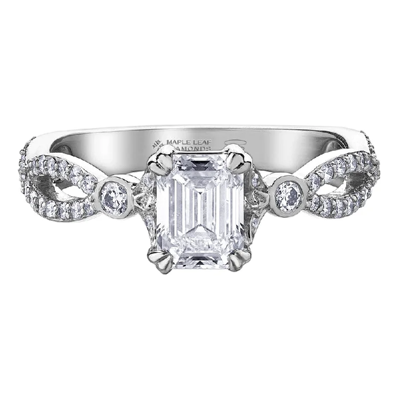 Infinite Lily Emerald Cut Canadian Diamond Ring