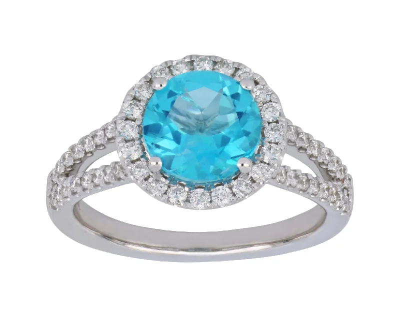 Kreations Ocean Topaz and Diamond Ring