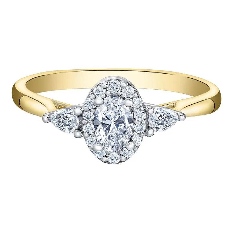 Oval Canadian Diamond Cluster Ring