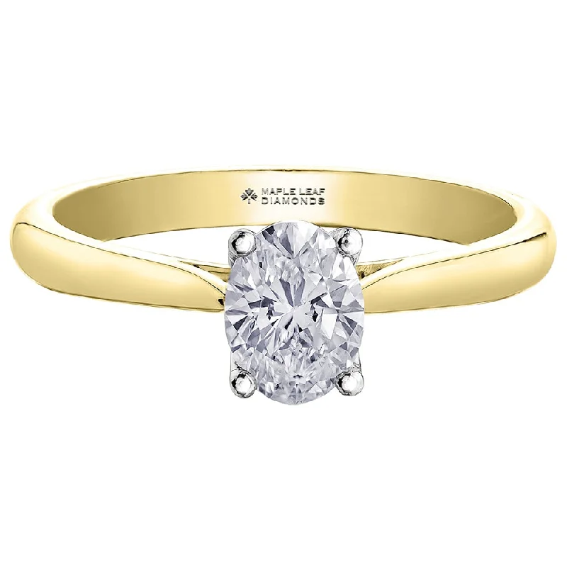 Oval Canadian Diamond Solitaire Ring