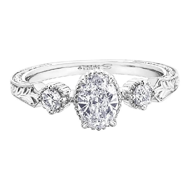 Oval Frost Canadian Diamond Engagement Ring