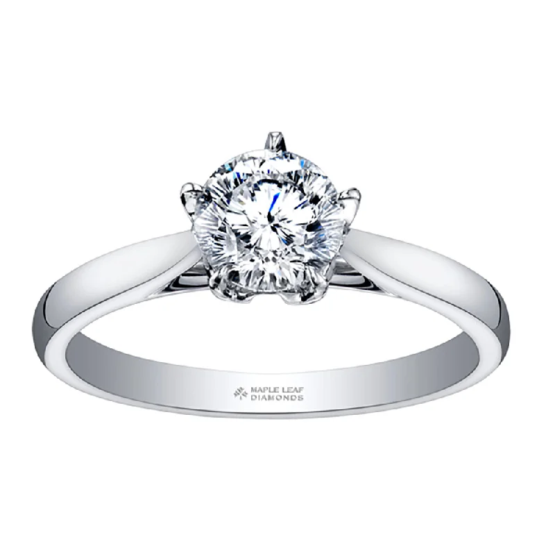 Round Canadian Diamond Solitaire Engagement Ring