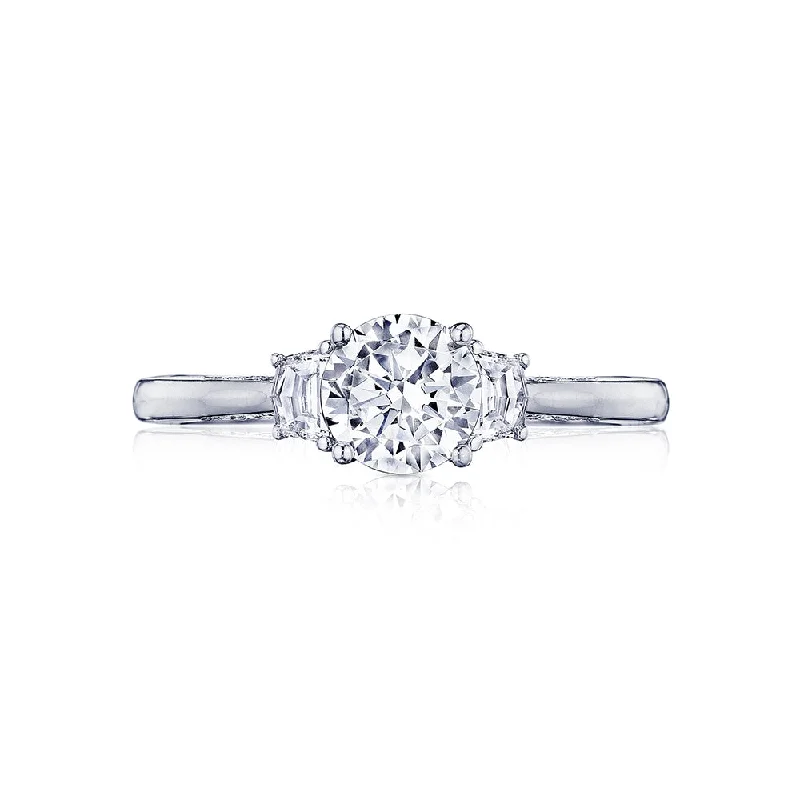 Simply Tacori Three-Stone Engagement Ring Mounting