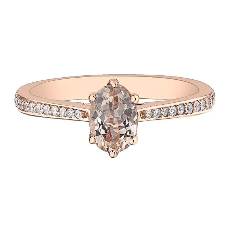 Stunning Morganite and Diamond Ring