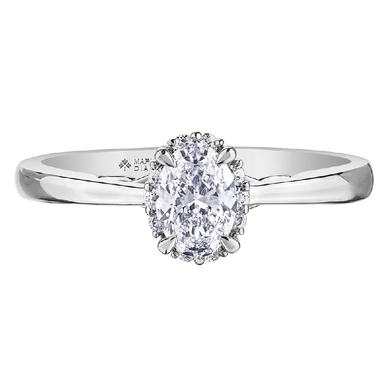 Stunning Oval Canadian Diamond Eternal Flames Ring