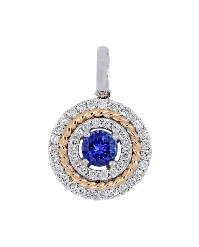 Tanzanite Ladies Pendant (Tanzanite 0.8 cts. White Diamond 0.66 cts.)