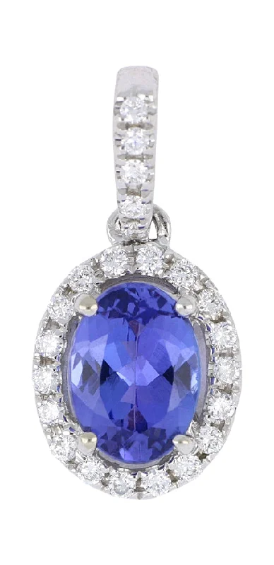 Tanzanite Ladies Pendant (Tanzanite 1.11 cts. White Diamond 0.17 cts.)