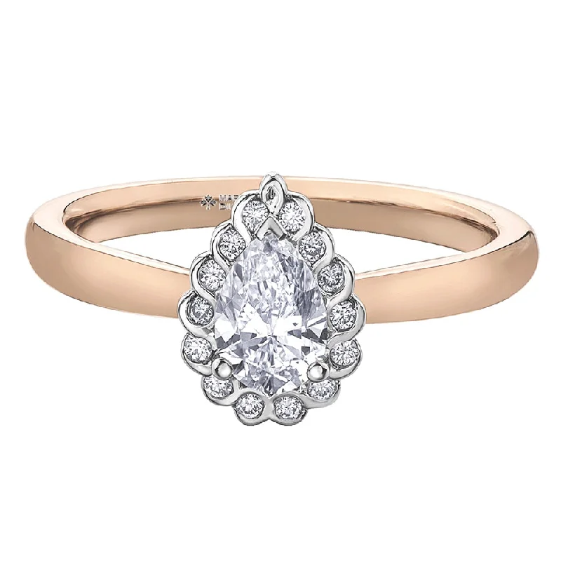 Tides of Love Pear Canadian Diamond Solitaire Ring