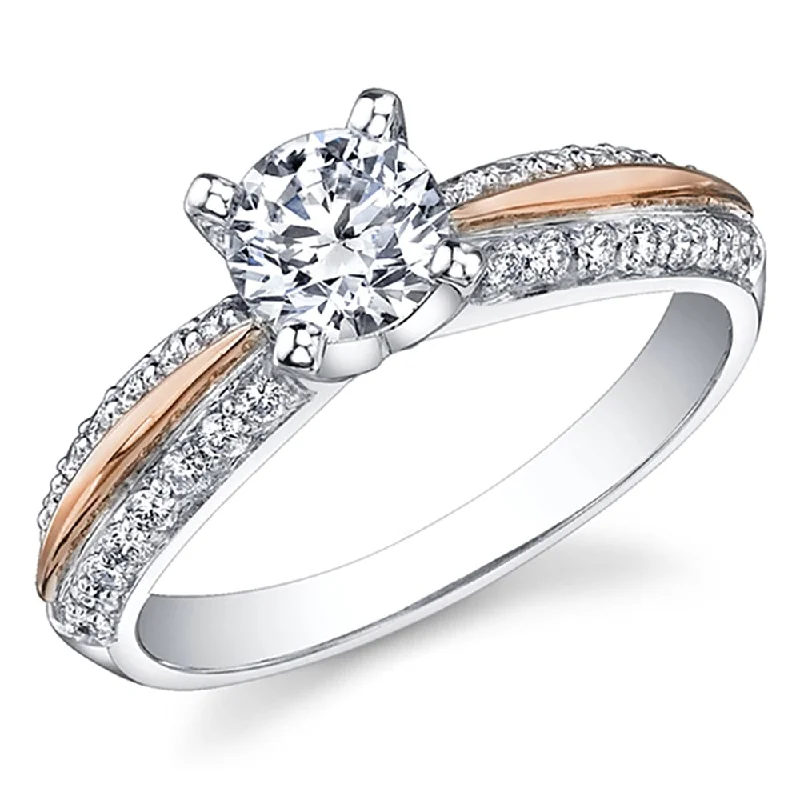 Two-Tone Gold Canadian Diamond Engagement Ring