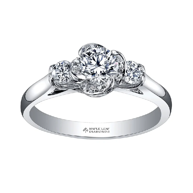 Canadian Diamond Engagement Ring with Twist Detail