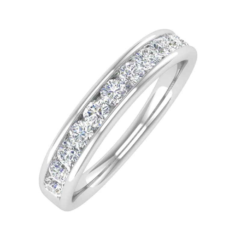 1/2 Carat Channel Set Diamond Wedding Band Ring in Gold