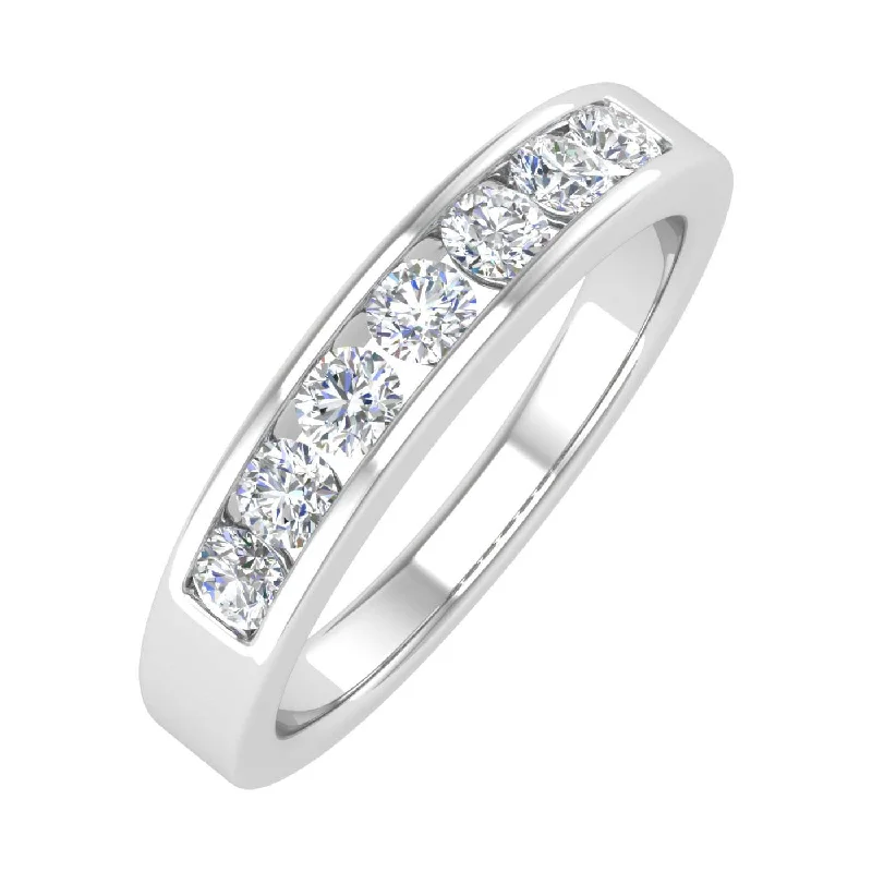 1/2 Carat Channel Set Diamond Wedding Band Ring in Gold