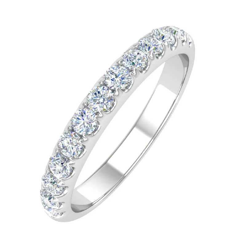 1/2 Carat Round Diamond Wedding Band Ring in Gold