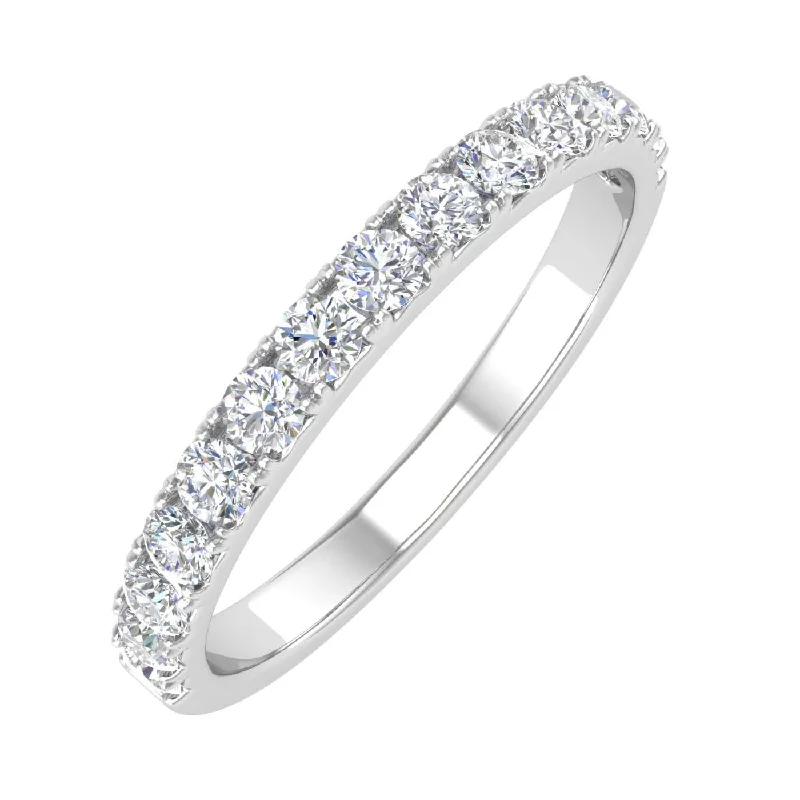 1/2 Carat Round Diamond Wedding Band Ring in Gold