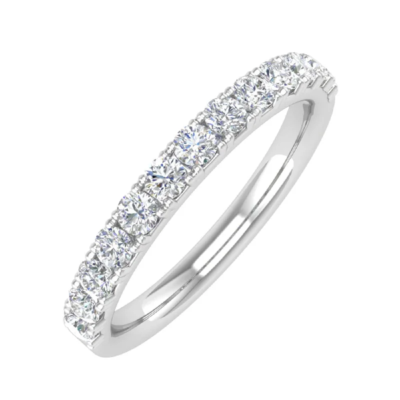 1/2 Carat Round Diamond Wedding Band Ring in Gold