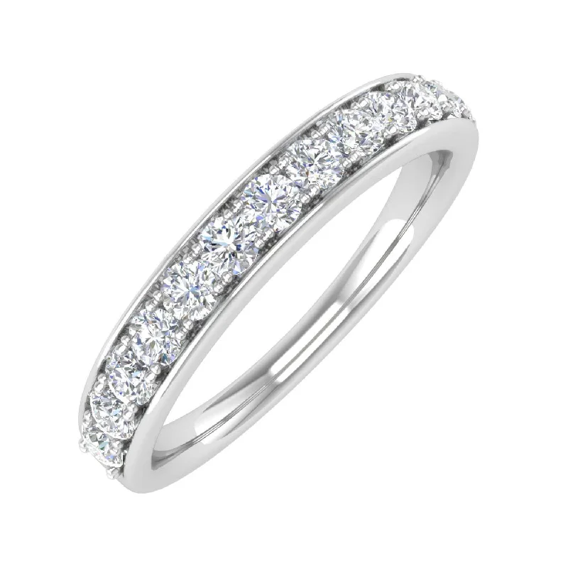 1/2 Carat Round Diamond Wedding Band Ring in Gold