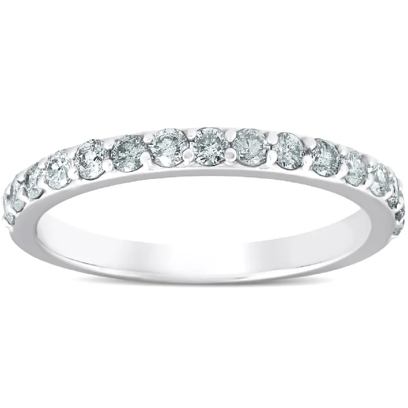 1/2 Ct Diamond Wedding Ring White Gold Womens Anniversary Band