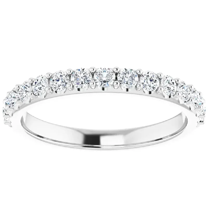 1/2Ct Lab Grown Diamond Stackable Anniversary Wedding Ring White Gold