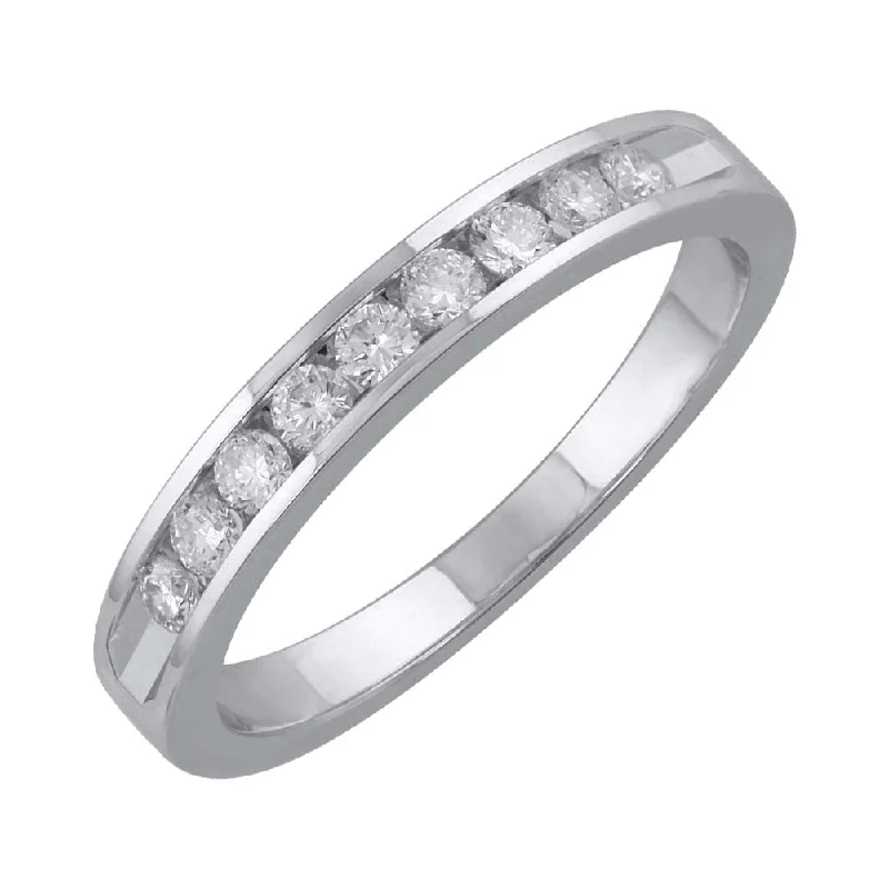 1/3 Carat Channel Set Round Diamond Wedding Band Ring in Gold