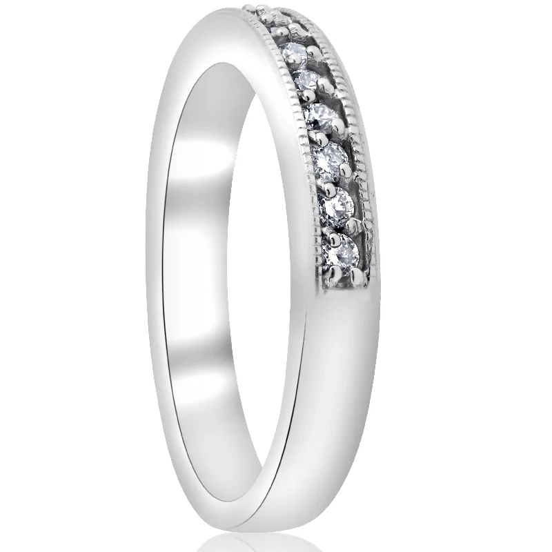 1/3ct Diamond Wedding Ring White Gold