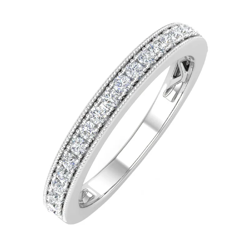 1/4 Carat Round Diamond Wedding Band Ring in Gold