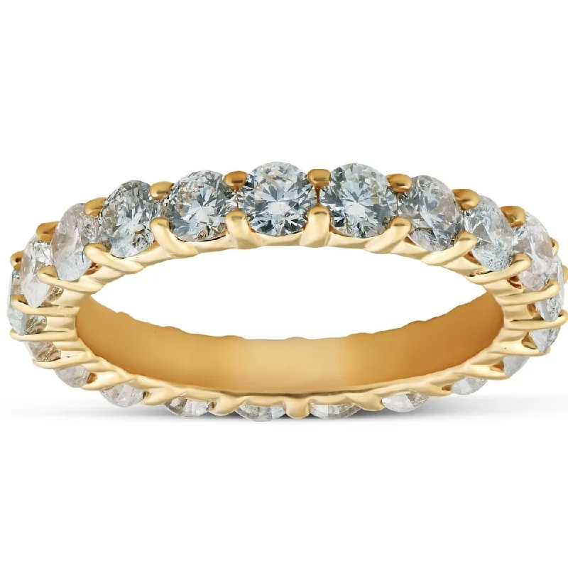 1.40 Ct TDW Diamond Eternity Ring 14k Yellow Gold Womens Anniversary Stackable Wedding Band