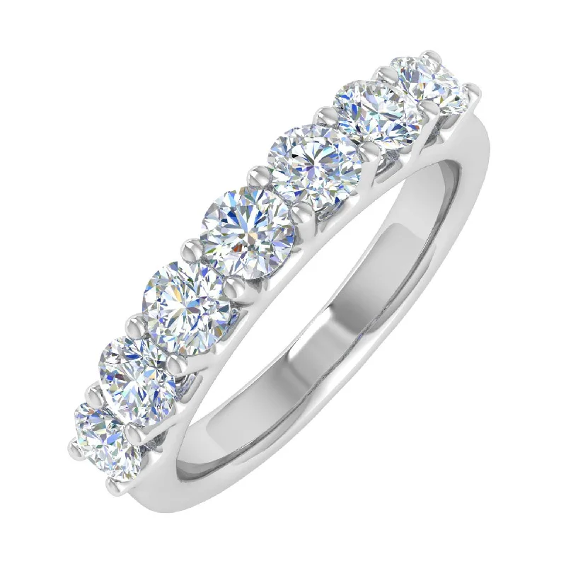 1 Carat 7-Stone Diamond Wedding Band Ring in Gold