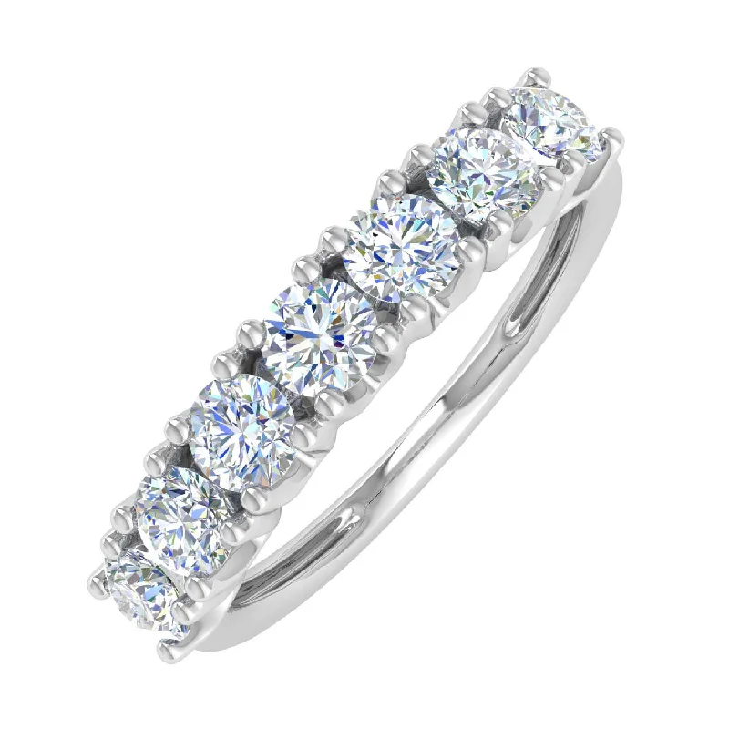 1 Carat 7-Stone Diamond Wedding Band Ring in Gold