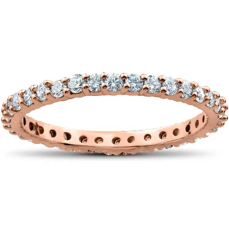 1 Carat Diamond Eternity Ring Rose Gold