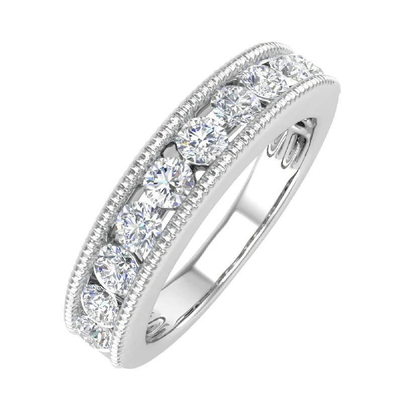 1 Carat Diamond Wedding Band Ring in Gold