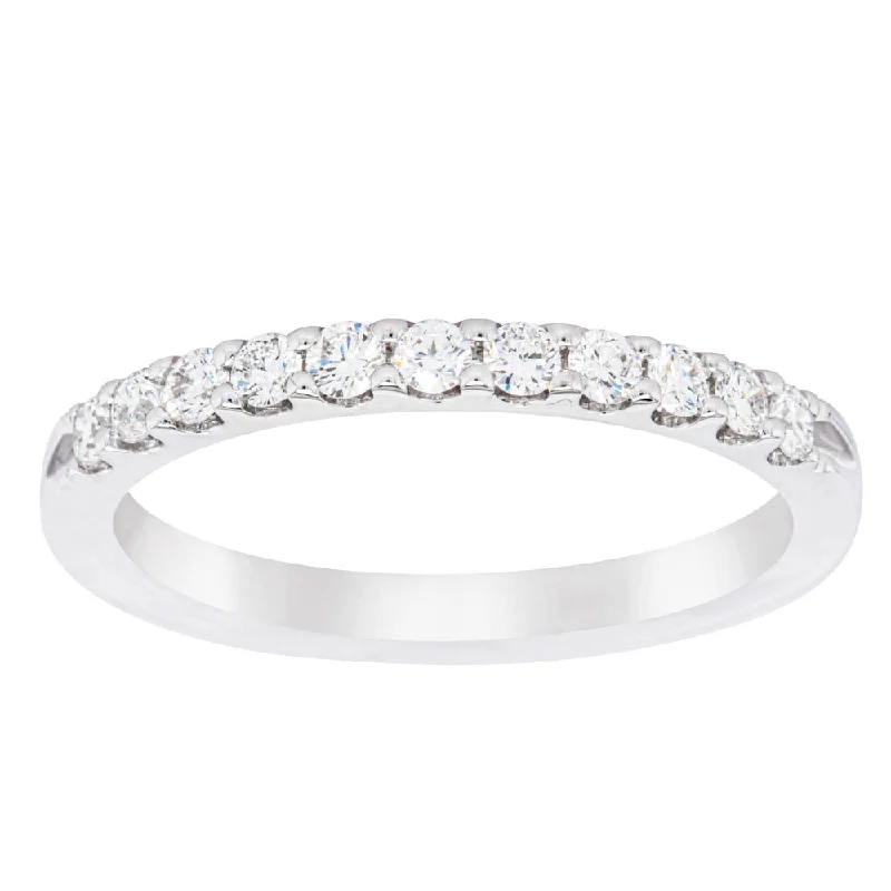 14ct White Gold Diamond Luna Band