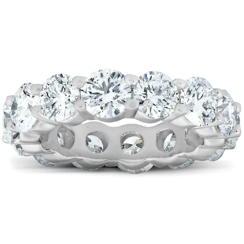 14k White Gold 6 3/4 Ct TDW Diamond Eternity Wedding Ring