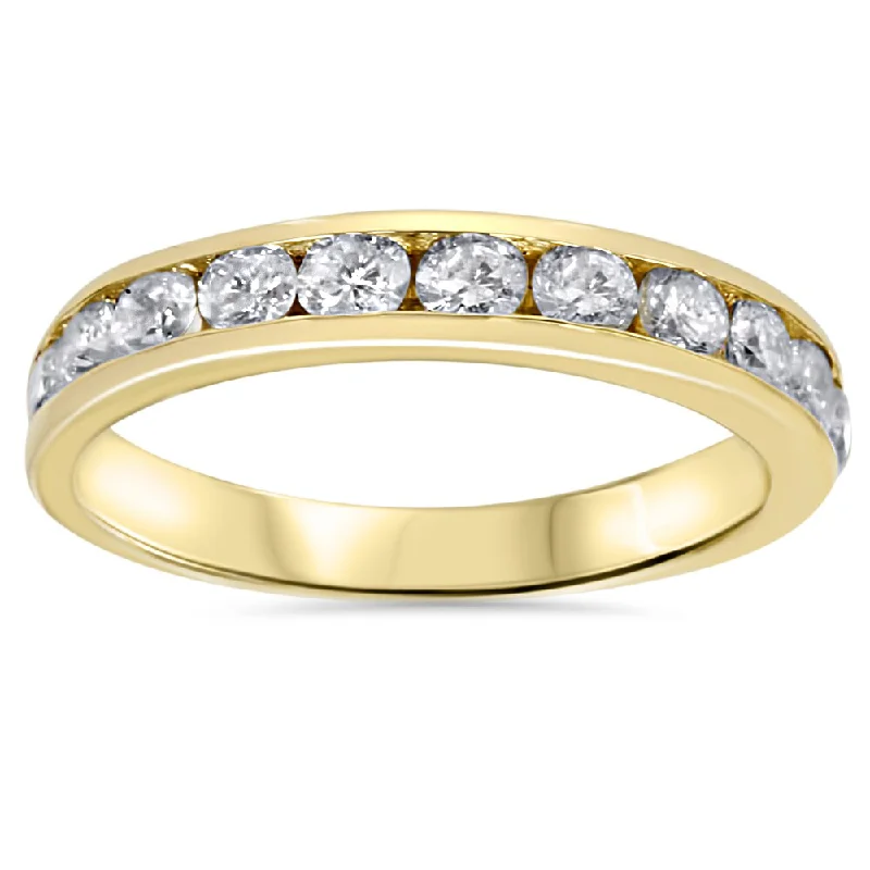 14k Yellow Gold 1ct TDW Channel-set Diamond Wedding Band