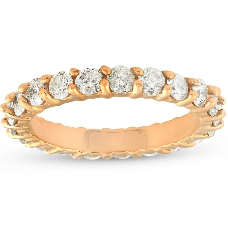 14k Yellow Gold 2cttw Diamond Eternity Ring Womens Wedding Anniversary Band